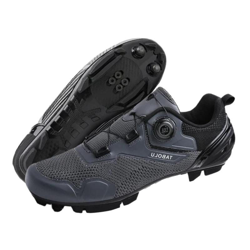 Cycling Shoes for Men & Women - Mountain Bike Shoes with Rotating Buckle Lacing Breathable Mesh Anti-Slip Nylon Sole MTB
