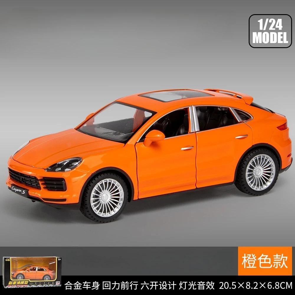 1:24 Cayenne S SUV Литой Модель Автомобиля Литье под Давлением Металлические Игрушечные Машинки Модель Автомобиля Симуляция Звук Свет Коллекция Подарок