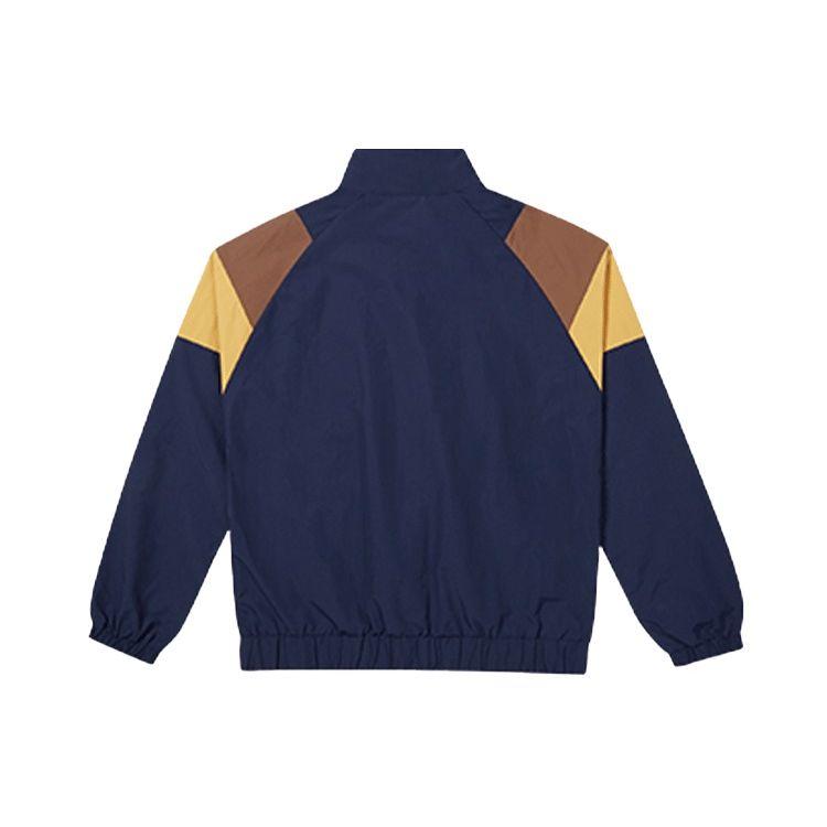 New Era Логотип Color Block Куртка с длинным рукавом и воротником-стойкой Унисекс куртки Темно-синий 12877370