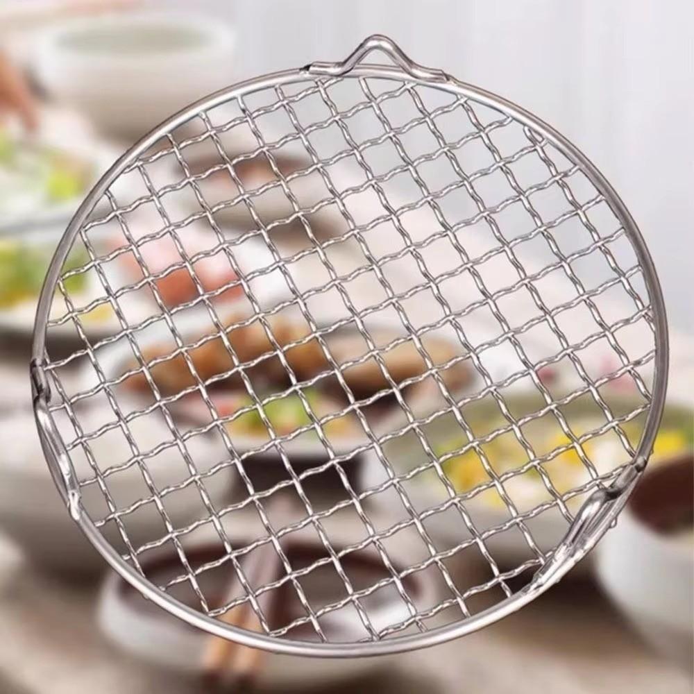 Round Shape BBQ Cooling Rack Stainless Steel Baking Rack Durable Air Fryer Rack Outdoor Camping