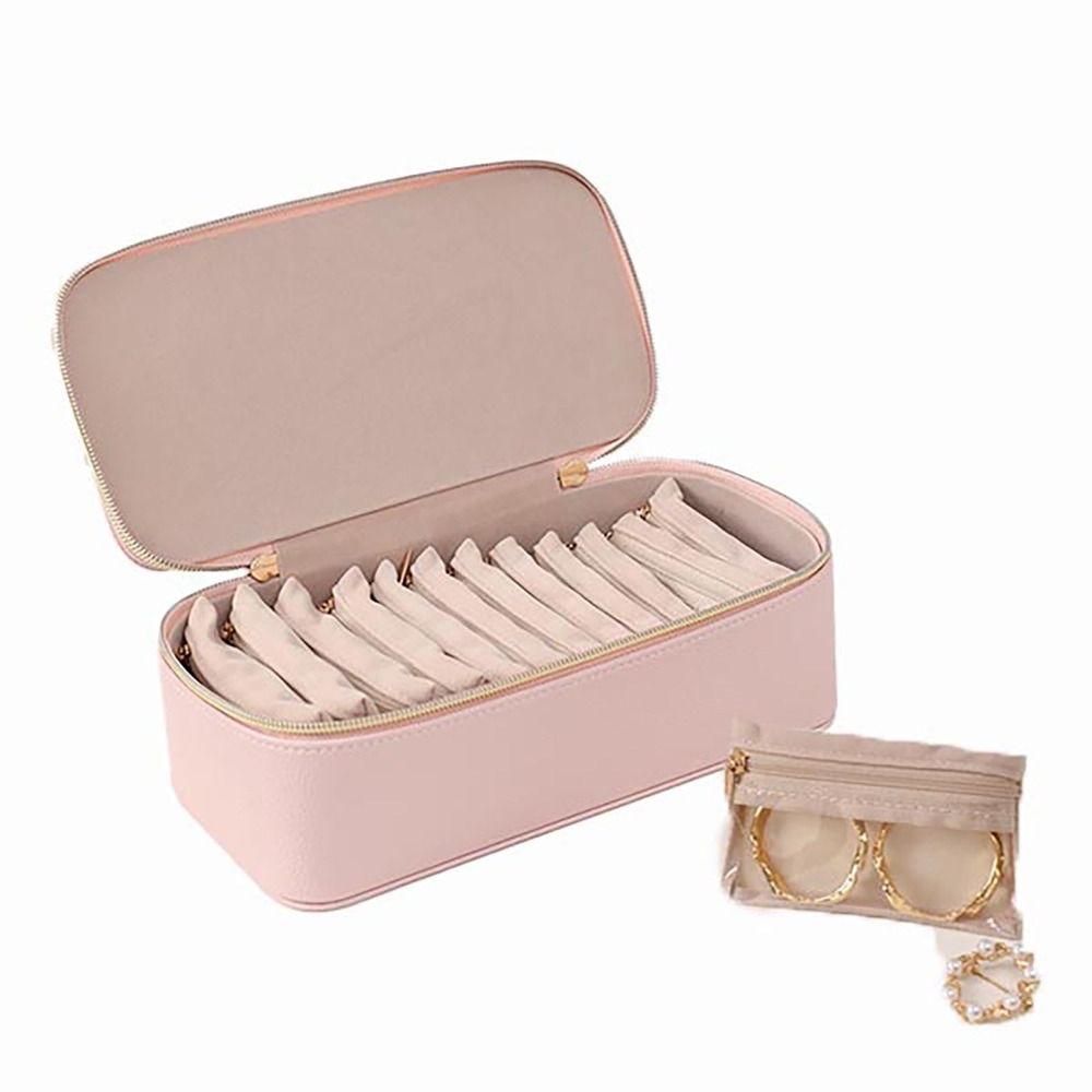 Large Capacity Travel Jewelry Box Portable Small Item Storage Box New Earring Storage Case