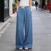 Женские корейские джинсовые брюки wide-leg из тенсела - Летние, стройнящие, дышащие, свободного кроя.