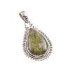 Natural Unakite Gemstone Handmade 925 Solid Sterling Silver Pendant 1.50" s7D13