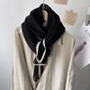 Korea Dongdaemun Spring New Solid Color Wrinkled Scarf Thin Women's Autumn and Winter Travel Decorative Shawl