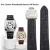 20 мм 23 мм Ремешок для часов из натуральной кожи для Cartier Santos 100 Ремешок для часов Мужские Женские Santos Клеевая головка Ремень Складные ремешки для часов
