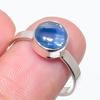 Натуральный синий кианит драгоценный камень ручной работы 925 стерлинговое серебро ювелирное кольцо размер 9 W0E66