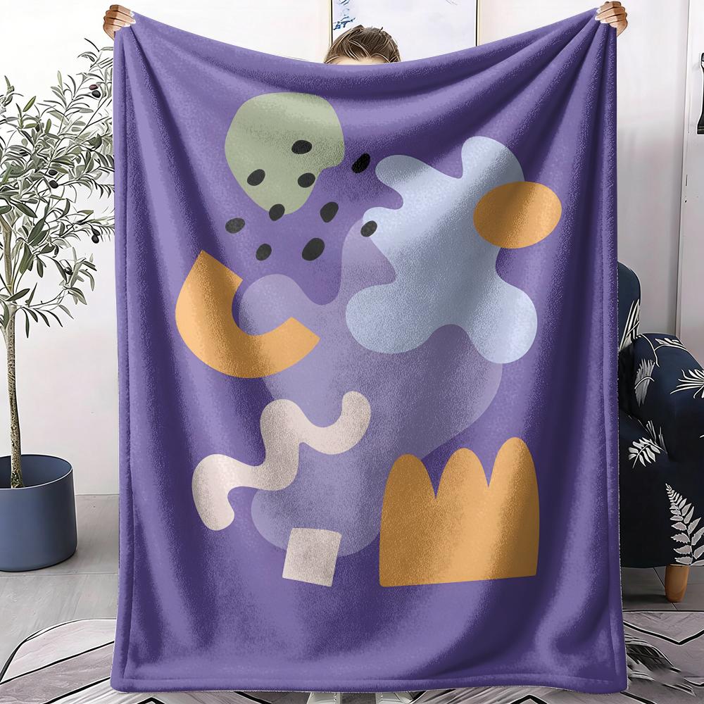 Colorful Vectors Throw Soft Flannel AC Blanket Lightweight Summer Nap Throw Cozy Blanket for Sofa Bed Travel Home