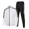 Men's Three-Stripe Tracksuit: School & Team Uniform, Comfortable Long Sleeve Cardigan Jacket & Pants Set.
