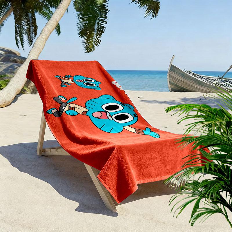 Gumball Print Beach Towel, Large Soft Quick Dry Towel for Beach Camping Swimming