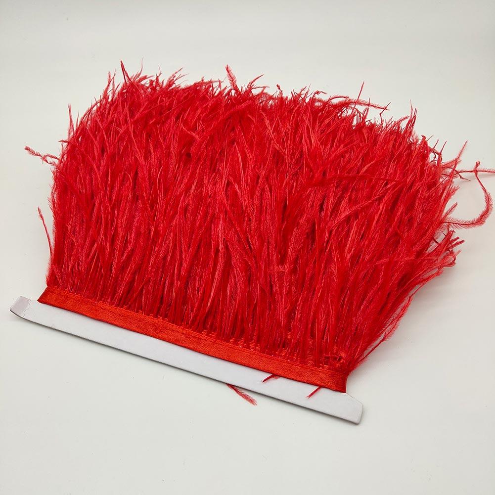 FeatherBeatiful 10Yard High Quality Ostrich Feather Trim Fringe Feather Ribbon 10-15CM/4-6Inch Width Sewing Crafts Costumes Decoration