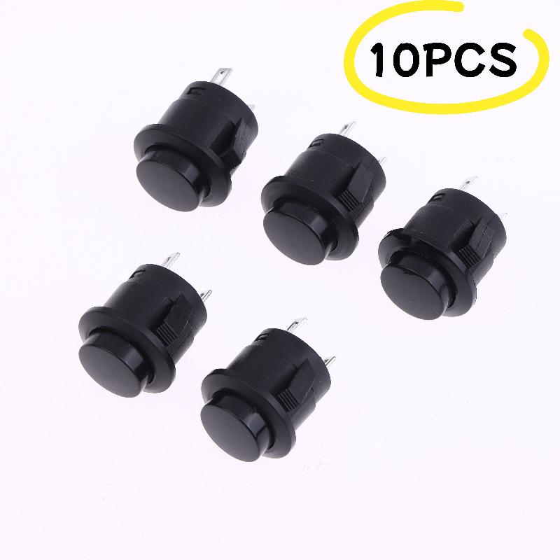 New 5/10Pcs Momentary Push Button Switch R13-507 16mm Round Switch 2Pins ON-OFF Self-res Panel Mounting