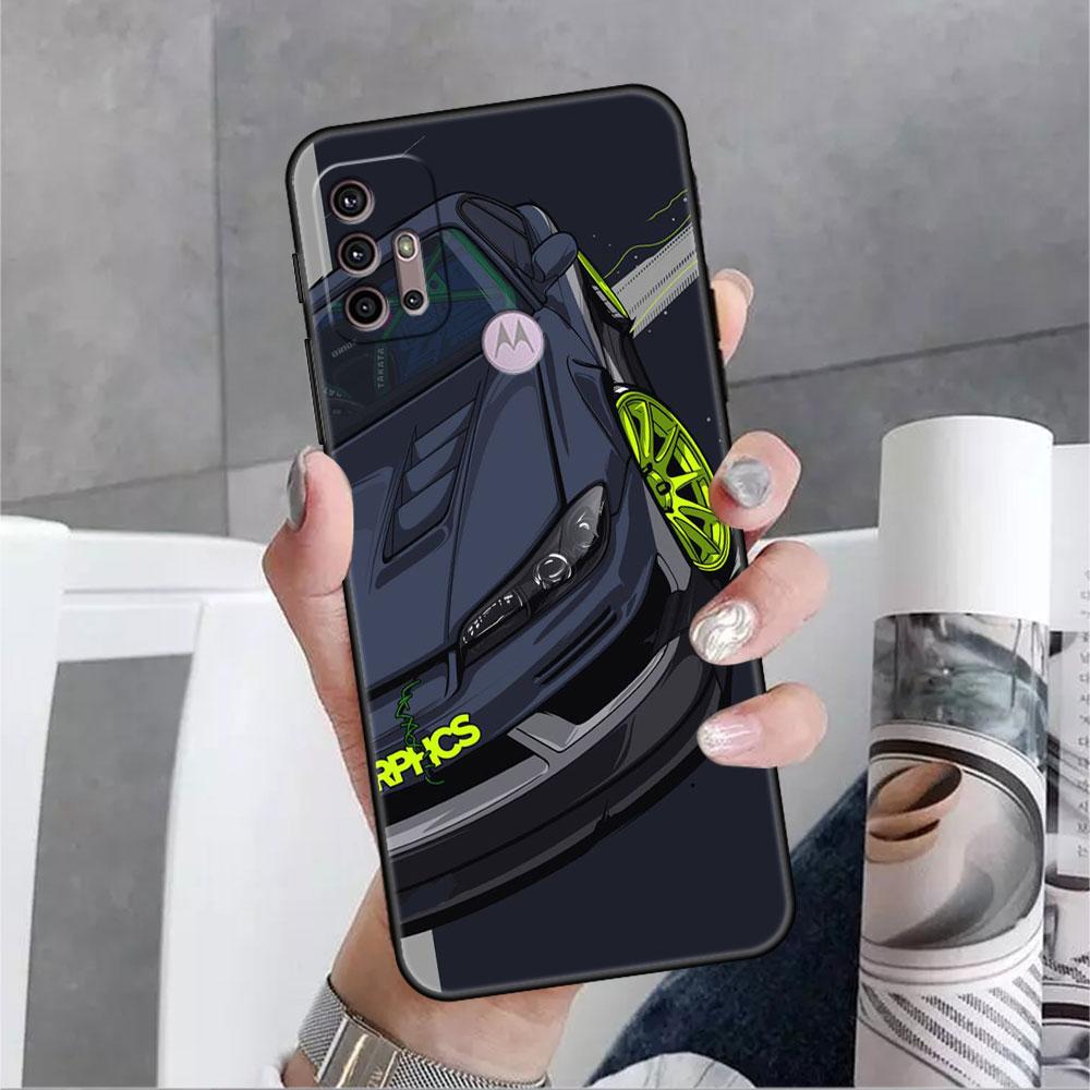 Мягкий чехол с изображением японских спортивных автомобилей JDM для Motorola G60 G30 Edge 20 30 G22 G9 Play G52 G8 G9 Power G50 One Fusion, чехол для телефона