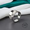 Xiaomi 925 Sterling Silver Open Ring For Women INS Niche Irregular Wave Sand Surface Wide Noodle Original Party Birthday Gift