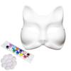 Face Cushion DIY Painting Set White Masquerade Fox Cat Pumpkin Face Cushion Costume Props for Cosplay Halloween Dance Party