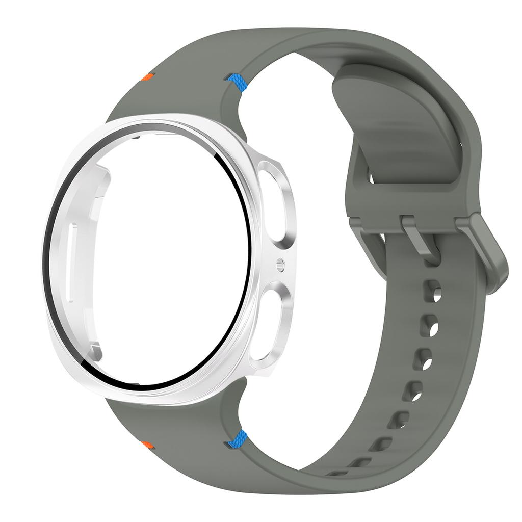 Силиконовый ремешок для Samsung Galaxy Watch 8 40 44 мм с чехлом Защитная пленка на экран Бампер для умного ремешка Наручные аксессуары