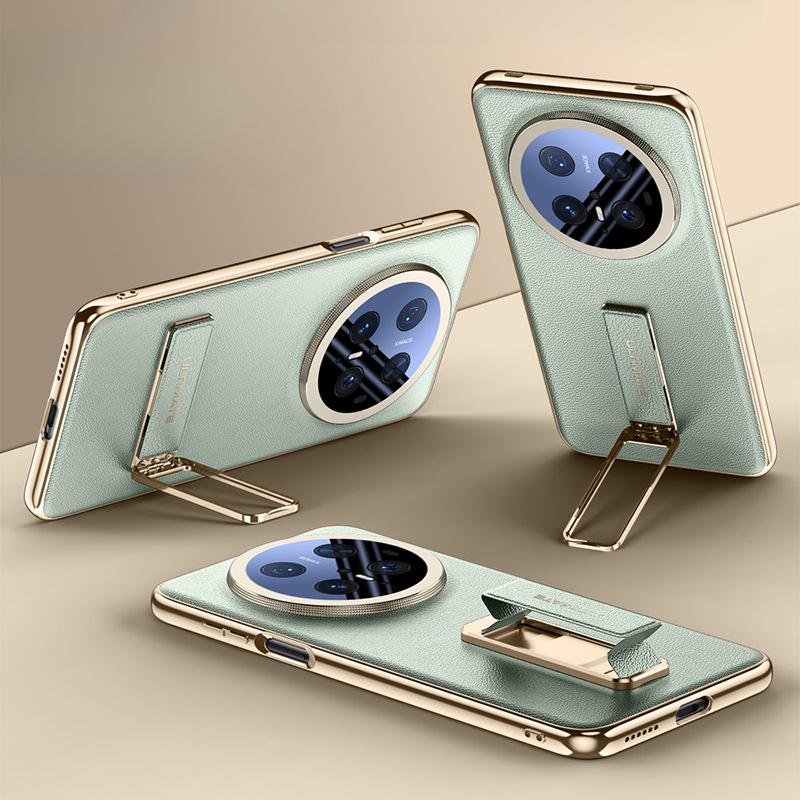 Подходит для чехла для телефона Huawei Mate70pro, подставка-браслет, M70 всесторонний объектив, противоударный мужской кожаный чехол