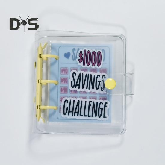 Книга для экономии денег, клейкая пряжка для кошелька, водонепроницаемая, устойчивая к разрывам ПВХ-папка, привлекательный продукт для экономии денег