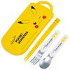 Children's Lunch Box Trio Set Chopsticks Spoon Fork Kids Cutlery Antibacterial Treatment Easy To Open Sliding Type Made In Japan Pokemon Pikach