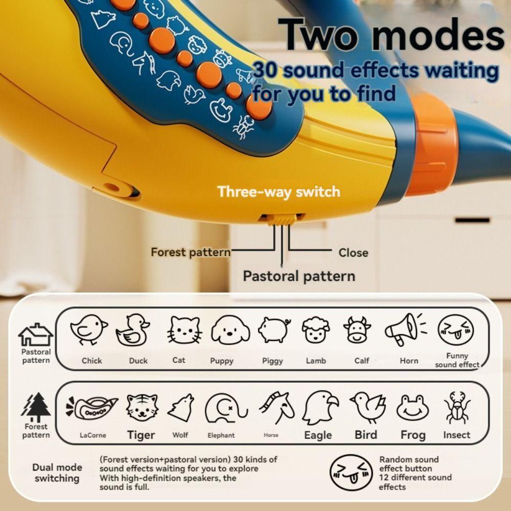 Interactive Animals Rally Horn Toys 30-Sound Lung Capacity Exerciser  Toddler Educational