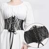Flower Embroidery Silk Elastic Cummerbunds PU Leather Waist Bands  For Women Lady Girl Bridal