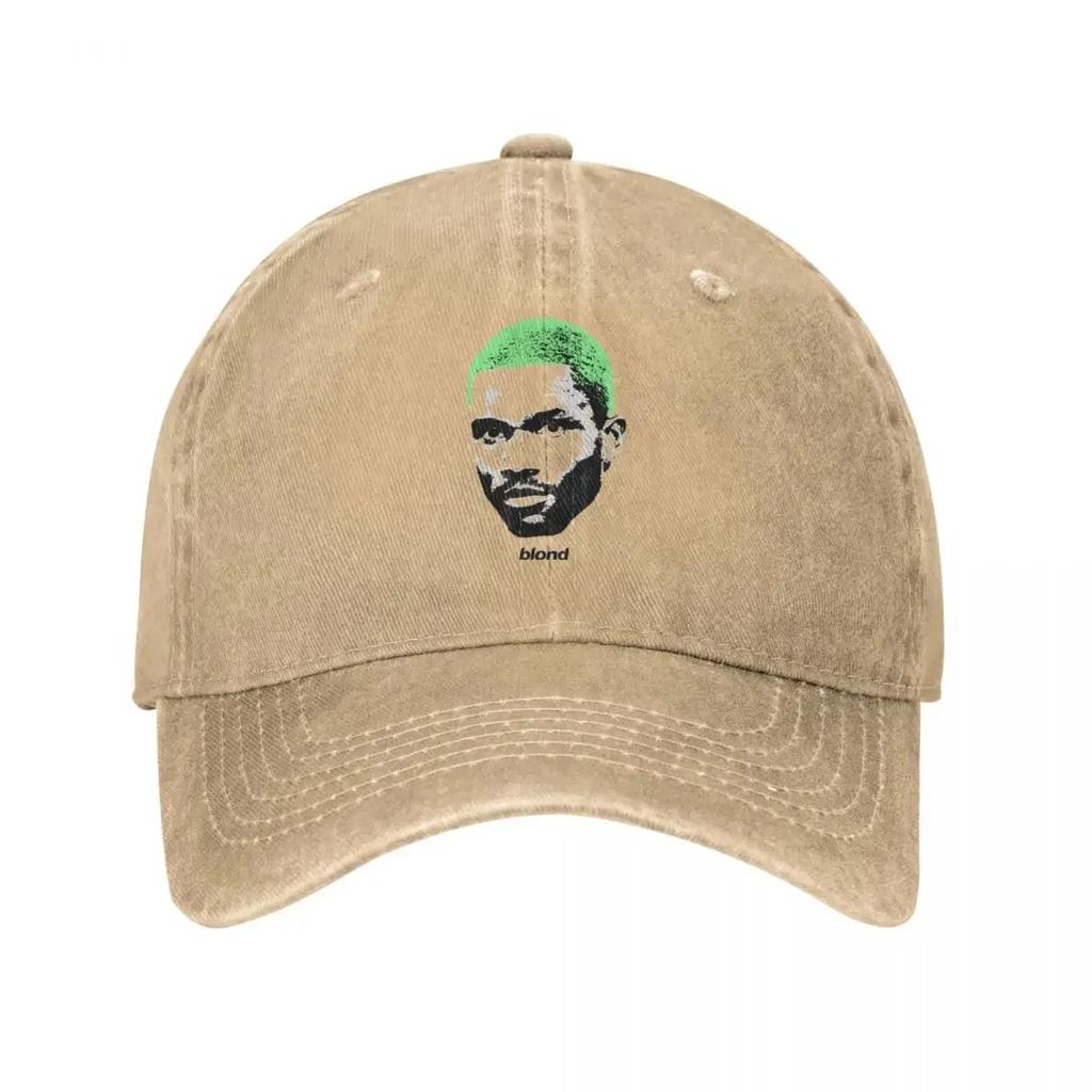 Frank Pop Music Singer RB Baseball Caps for Unisex Women Distressed Cotton Snapback Hat Ocean Running Golf Adjustable Fit Hats Cap