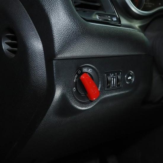Для 2011- Dodge Charger ABS Красная Накладка на Кнопку Переключателя Фары Салона