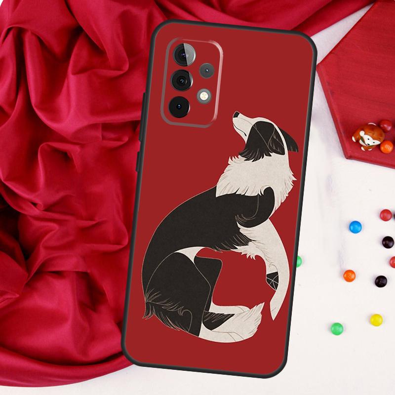 Собака Бордер-колли Для Samsung Galaxy A56 A36 A26 A16 A05 A06 A22 A32 A52 A54 A34 A14 A55 A15 A53 A33 A35 Чехол
