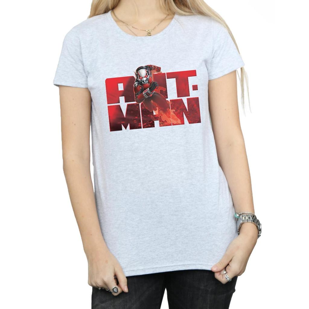 Marvel Женская/дамская футболка из хлопка с изображением бегущего человека-муравья