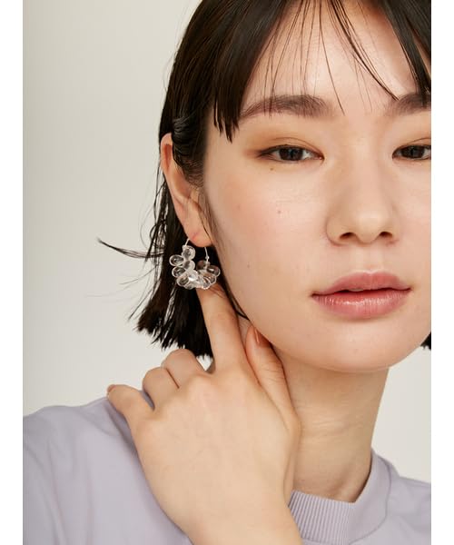 Прозрачные серьги-кольца с подвесками 13WGA252314CLAF