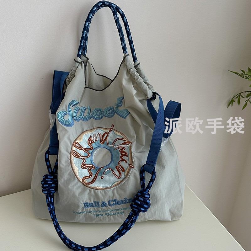 Сумка на шариковой цепочке, сумка для покупок Gaoyuan Garden, женская сумка-мессенджер на плечо из нейлона с вышивкой в виде пончика