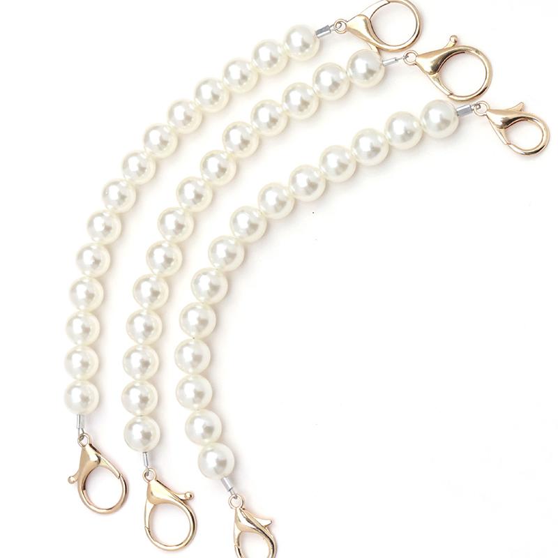 Жемчужная сумка Сумка Цепочка для переноски Короткий плечевой ремень Большая белая жемчужина Цепочка для телефона Шнурок Сделай сам