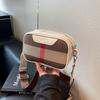 Small Square Bag Women's New Contrasting Color Plaid Shoulder Bag, High-end Versatile Messenger Bag, Wide Shoulder Strap Women's Bag