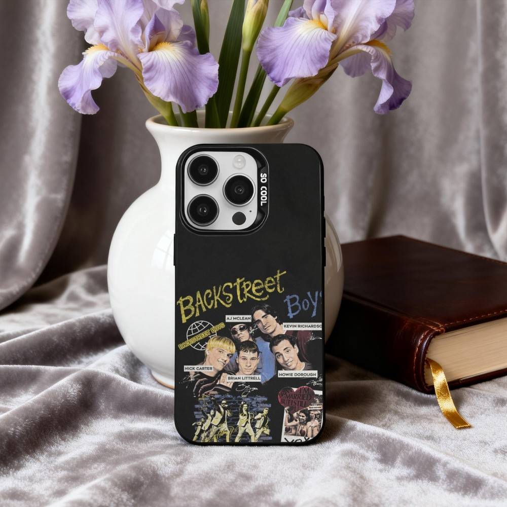 Американская группа B-Backstreet B-Boys Чехол для телефона для iPhone17,16,15,14,13,12,11 Plus,Pro Max Черный Конфетный серебристый чехол для телефона