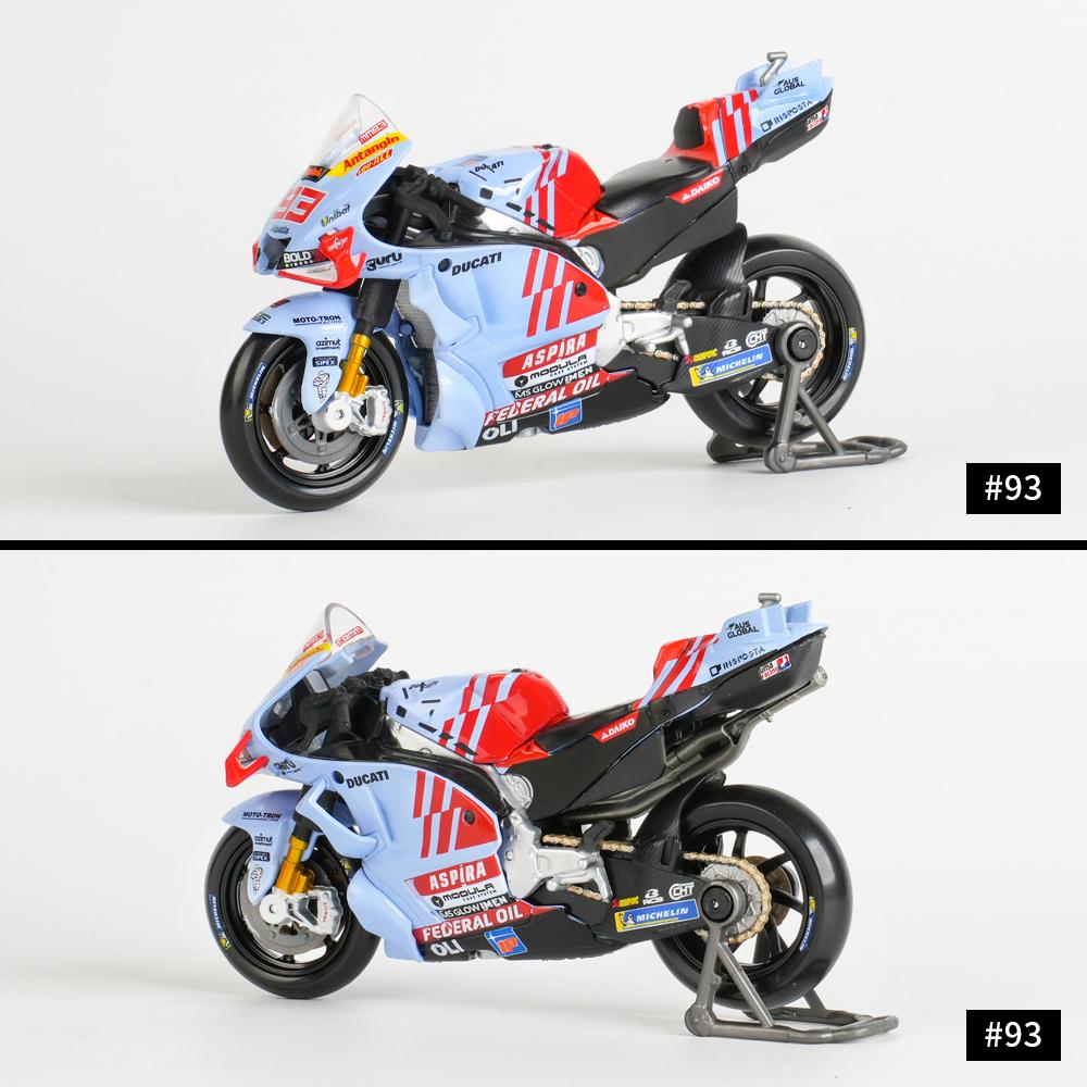 Майсто 1:18 Gresini Racing 2024 GP Racing Repsol Team Литые Коллекционные Модели Мотоциклов Игрушки