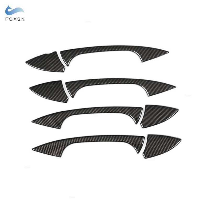 For Mercedes Benz B C E Class W246 W204 W212 2010-2015 GLK ML X204 W166 ABS Carbon Fiber Car Exterior Door Handle Cover Trim