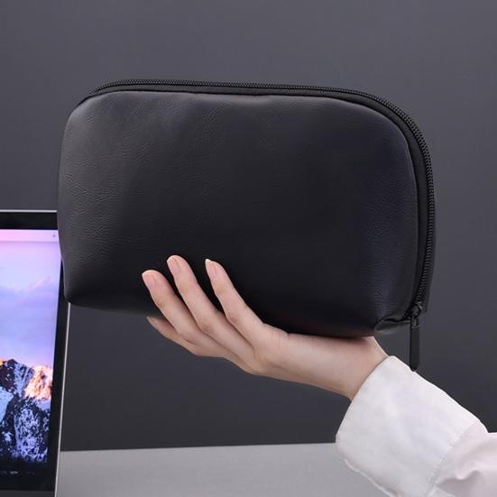 Сумка для электронных аксессуаров Многосекционный дорожный органайзер для технических аксессуаров Водонепроницаемый чехол из искусственной кожи