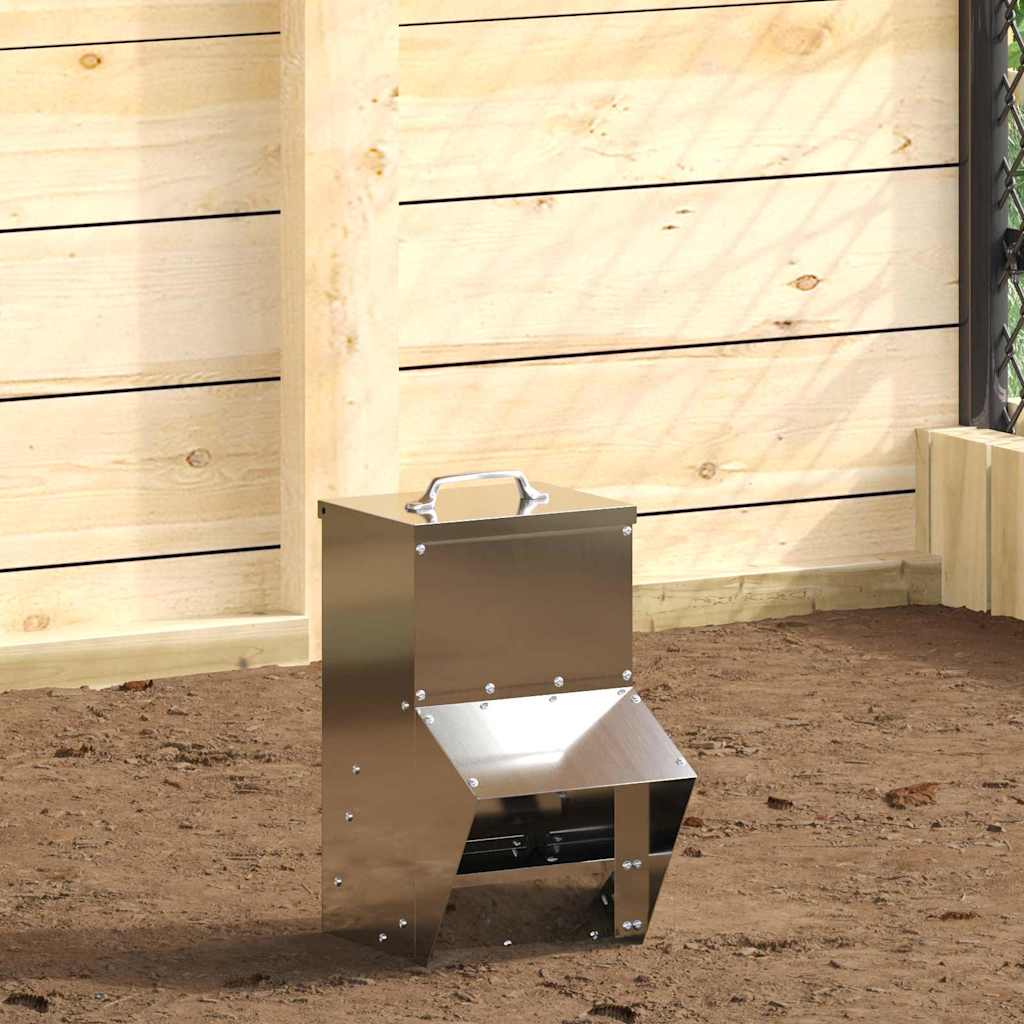 Chicken Feeder Silver 20 x 25 x 35 cm Galvanized Steel