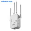 Беспроводной WiFi-повторитель 1200 Мбит/с с портом WAN/LAN, двухдиапазонный 2,4 ГГц/5 ГГц, расширитель WiFi с 4 антеннами, усилитель Wi-Fi сигнала для дома