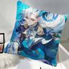 Игра Genshin Impact Нёвиллет Наволочка Квадратная Подушка Спальня Диван Досуг Комфорт Подушка Автомобиль Домашний Декор