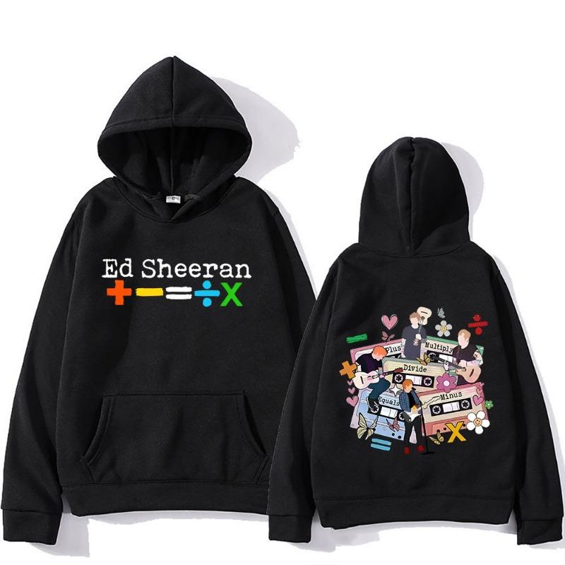 Худи Ed Sheeran Tour с двусторонней печатью в стиле ретро-хип-принт, мужская флисовая толстовка, винтажное худи для мужчин