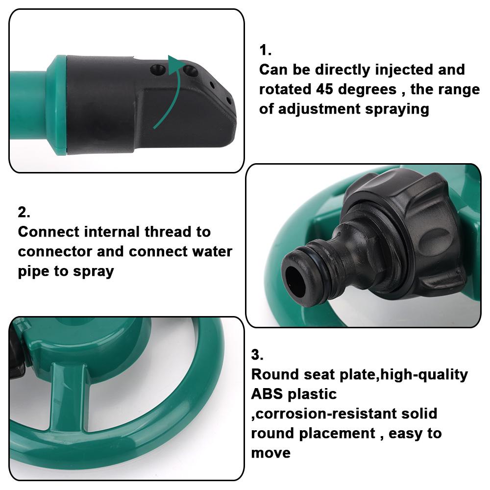 Garden Lawn Automatic Watering Irrigation System Garden Supplies Rotating Water Sprinkler 360 Degree Rotary Nozzle