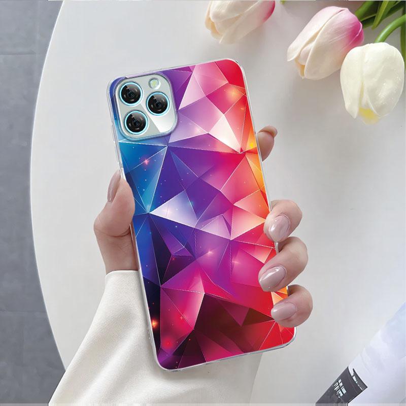Для Blackview A95 A85 A80S A100 Чехол Роскошный Чехол для Телефона Для Blackview A200 Pro A80 Цветок Прозрачный Мягкий Силикон Защитная Крышка