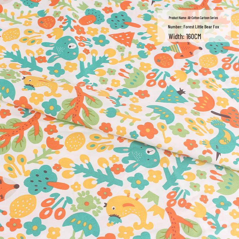 Тщательно отобранная хлопковая саржа с цветочным принтом для детского платья и детского постельного белья