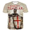 Summer Universe Sports 3D Printing Knight Templar Fashion Casual T-shirt Men's Women's Hip Hop Harajuku Casual Tops