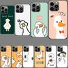 Милый Мультяшный Утенок Чехол для Телефона Для Iphone 16E 15 Pro 14 Plus 17E 16 17 Pro Max Air 11 12 13 Mini Ударопрочный Capa Милый Чехол TPU