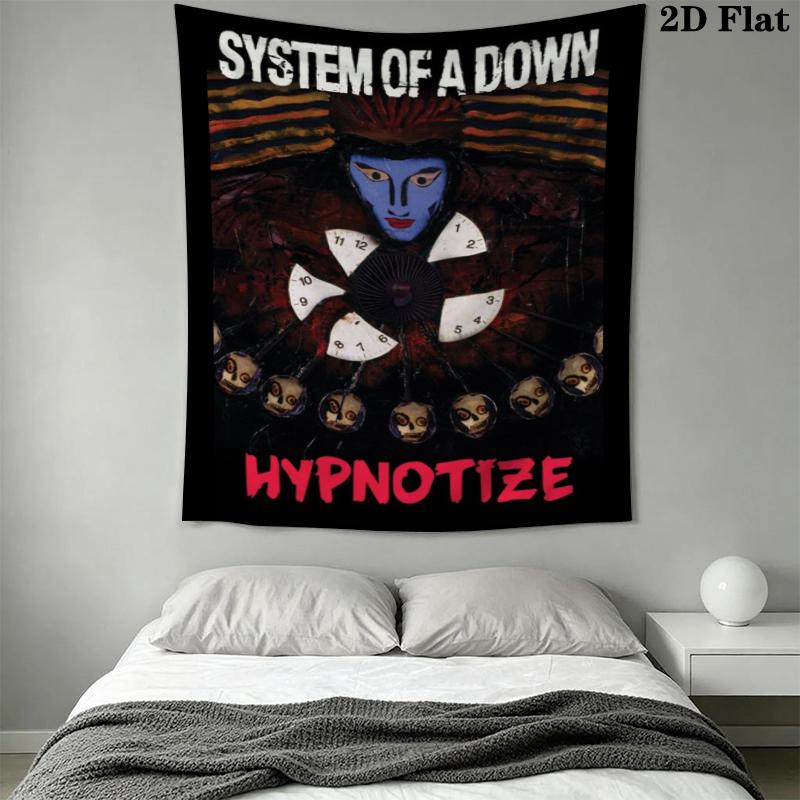 system of a down Wall Tapestry Aesthetic Wall Hanging Printed Fabric Blanket Decorative Tapestries for Bedroom Living Room Home Decor
