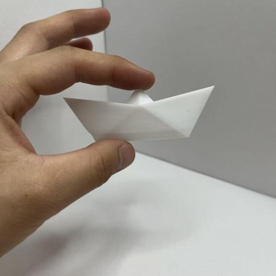 Оригами-лодочка, украшение, напечатанное на 3D-принтере, Мини-декор для рабочего стола, Минималистичная фигурка лодки с гладкой поверхностью, Минималистичная модель лодки в морском стиле для