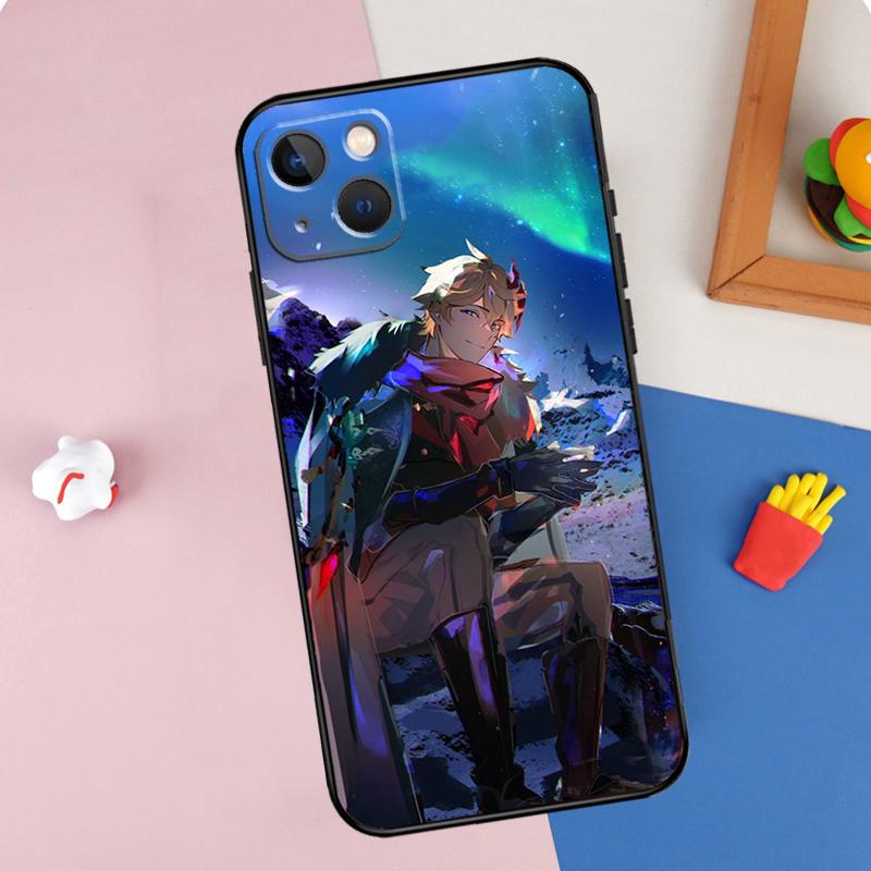 Чехол для телефона Genshin Impact Тарталья для iPhone 15 Pro Max 11 12 13 14 16 Pro Max Mini XR 16e 15 16 Plus Защитный корпус