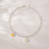 JEWNEL Silver925 Lovely Daisy Point Smile Spring Chain Silver Bracelet