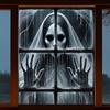 Halloween Window Cover Halloween Female Ghost Window Clings Holiday Door Poster Home Decor For Apartment Porch Outdoor Interior